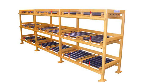 Mold and Die Rack w/ inline rollers