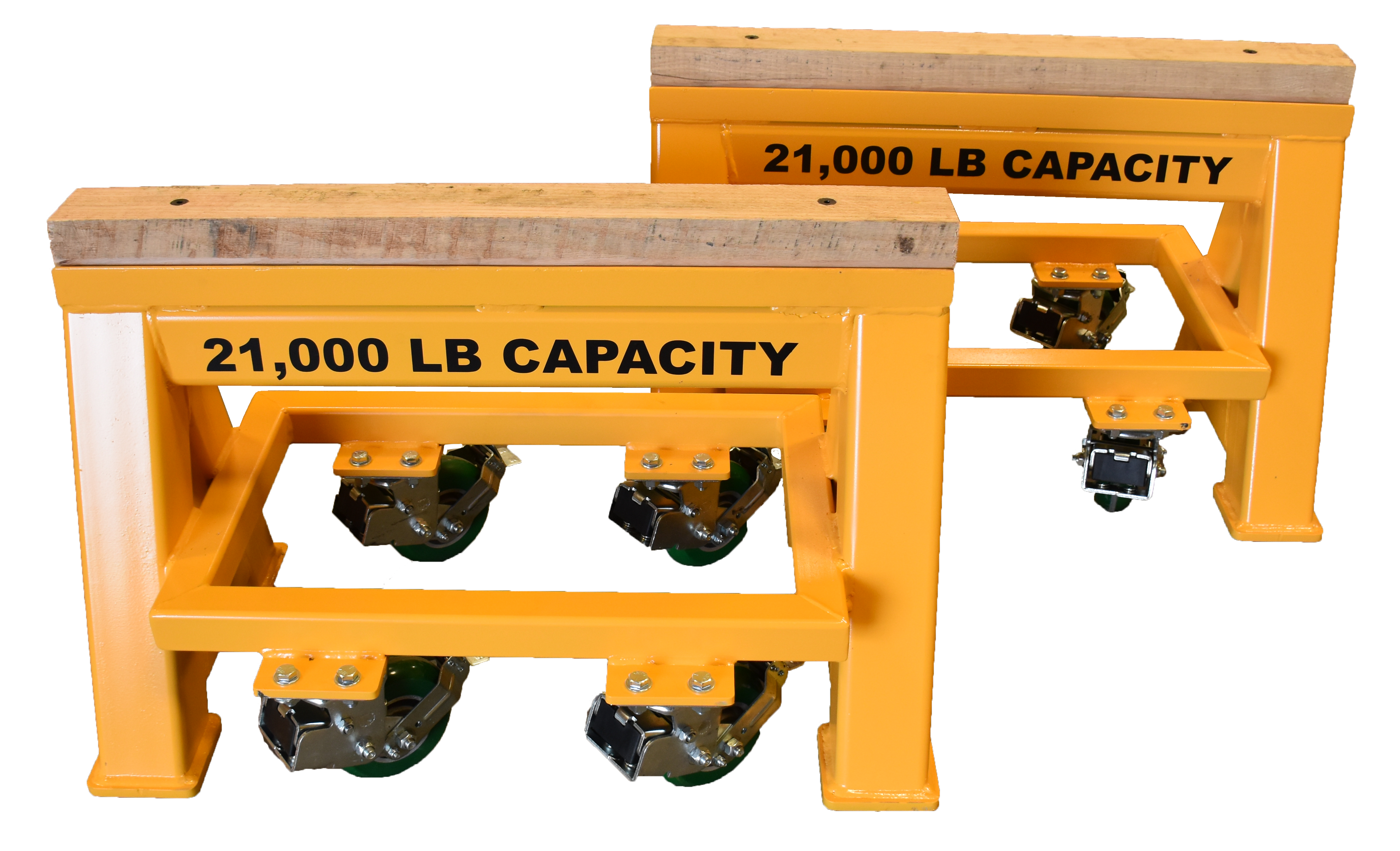 21,000 LB. Wood Top Spring Loaded Compression Caster Heavy Duty Work Horse (184248-1)