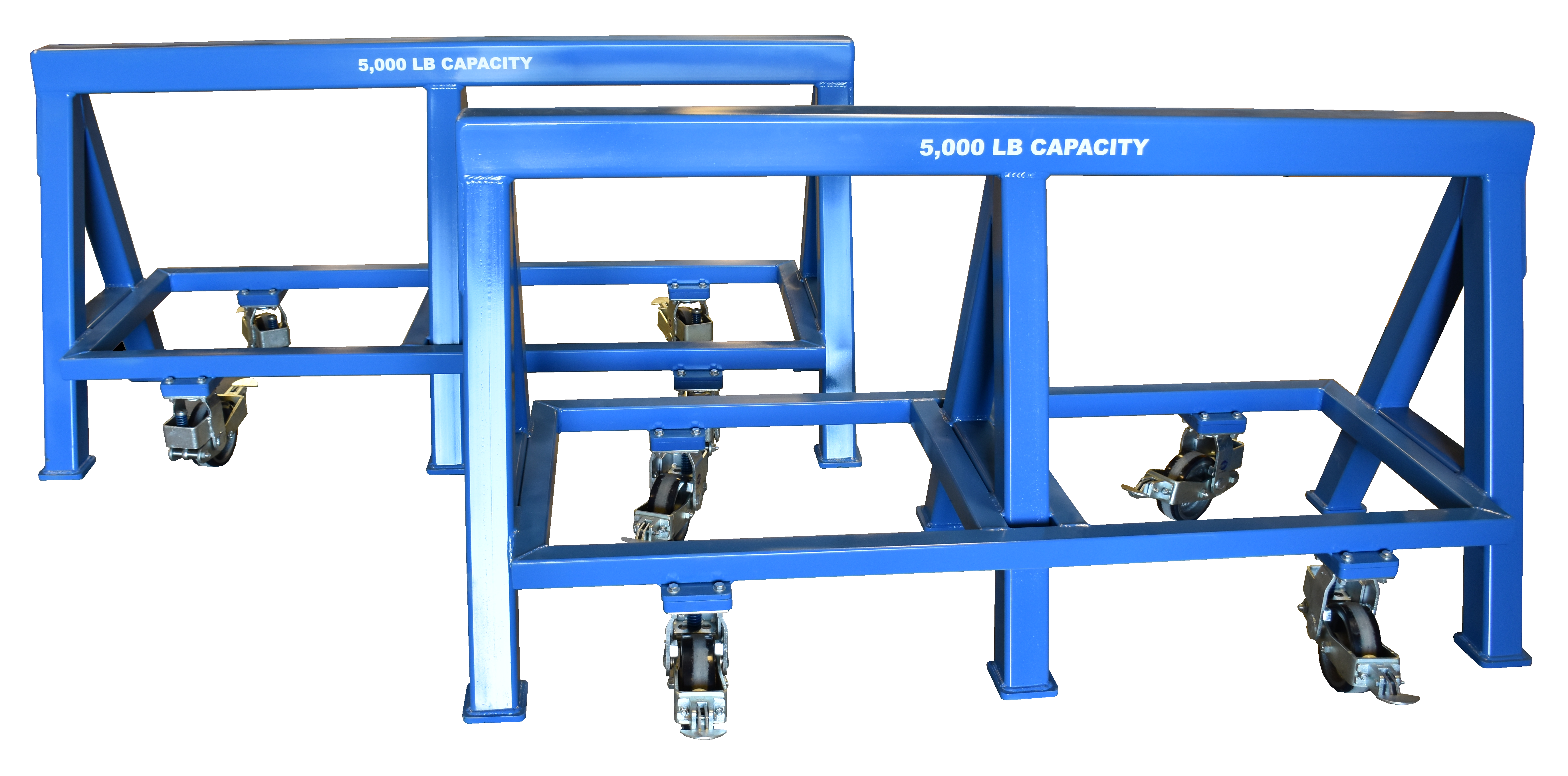 Heavy Duty Industrial steel sawhorse 5,000 LB. Steel Top Spring Loaded Compression Caster (184408)